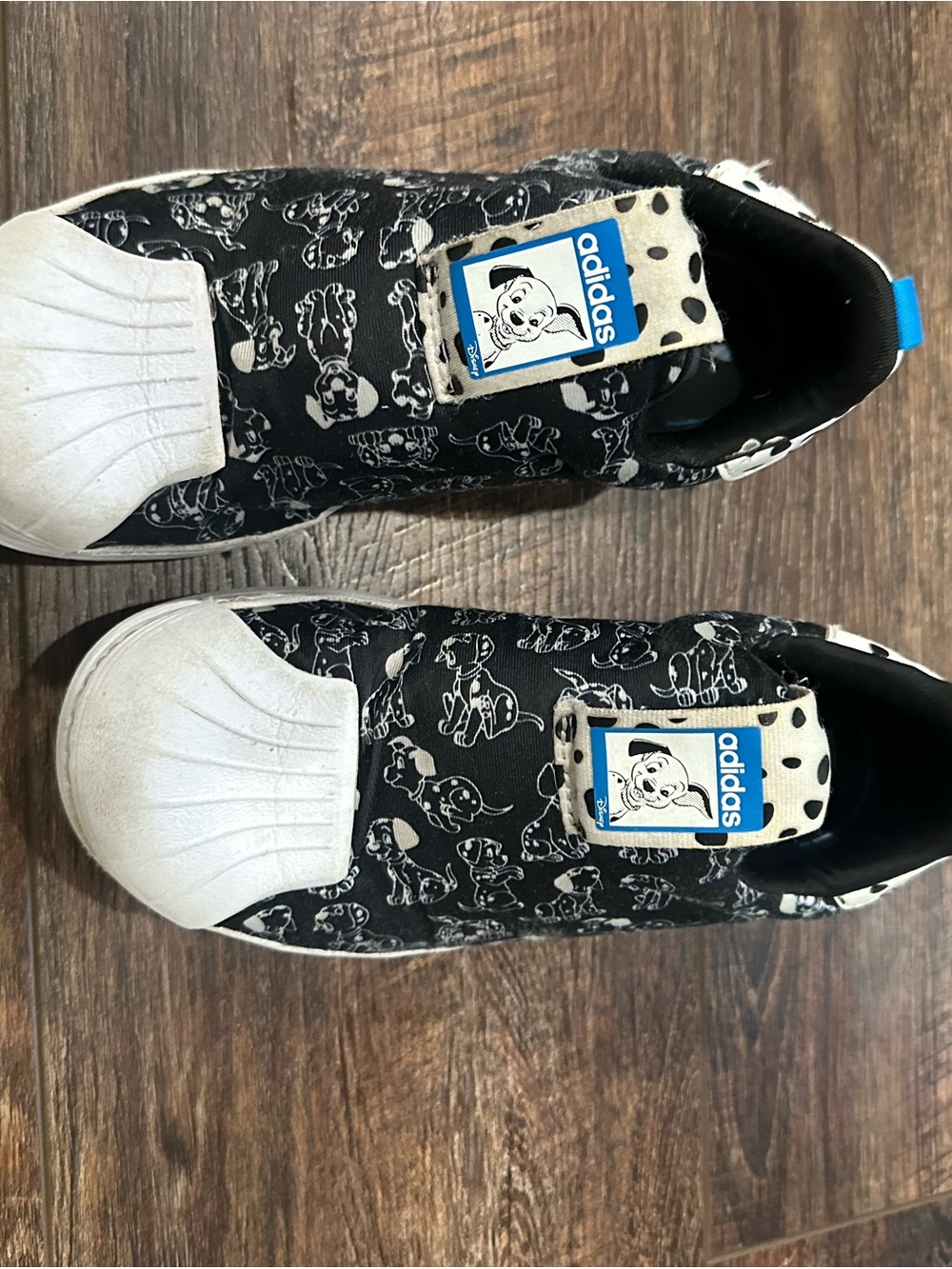 adidas Black and White Dalmatian Print Slip-On Sneakers-Disney’s 101 Dalmatian